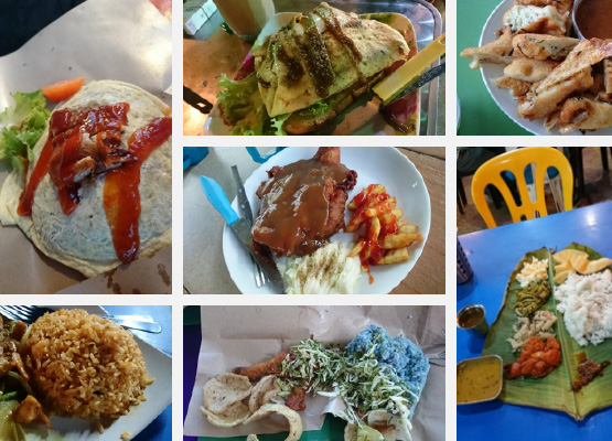 様々なマレーシア料理の写真