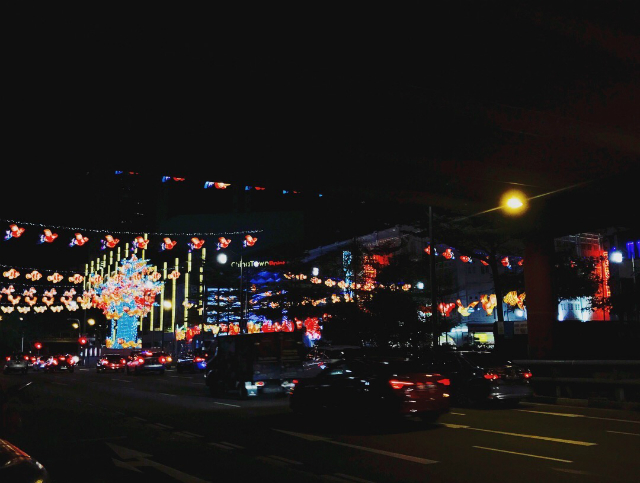 チャイナタウンの夜景の写真