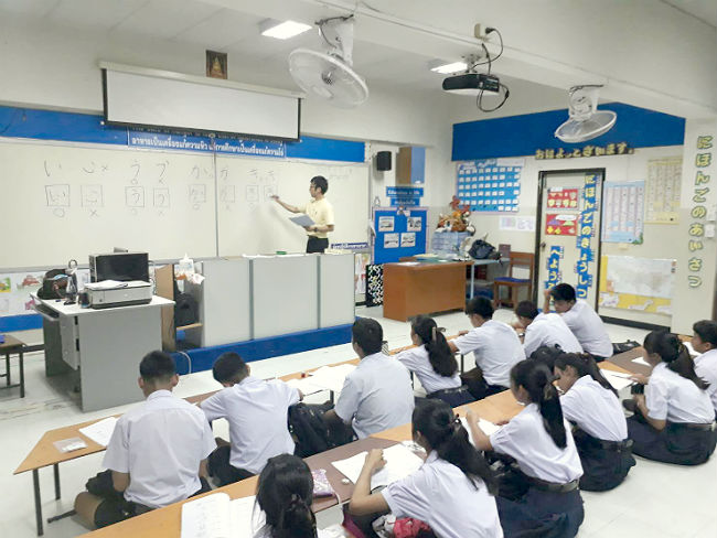 日本語パートナーズ タイ ナコーンラーチャシーマ 日本語授業の風景の写真