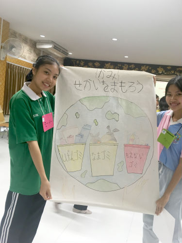 タイ、チョンブリーでの日本語パートナーズの活動 環境問題について日本語で啓発する授業風景写真7