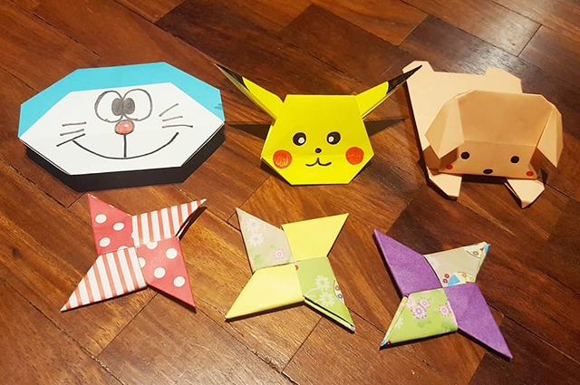 日本のキャラクターの折り紙の写真