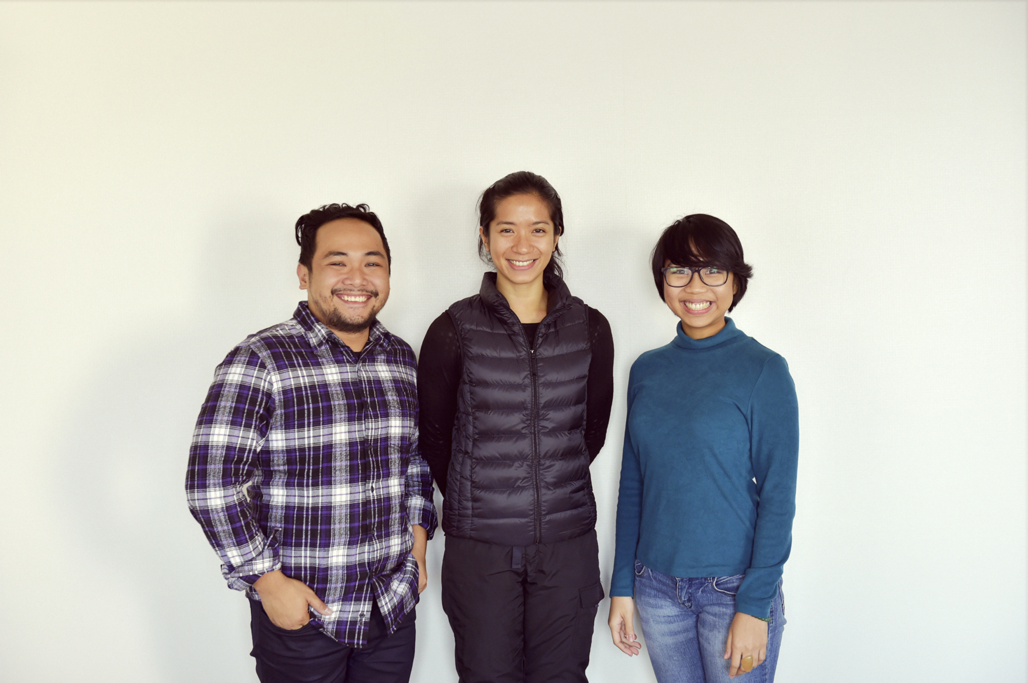  A photo of JK Anicoche , Sarah Salazar , and Eisa Jocson during interview