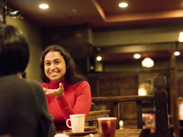 A photo of Venuri during interview