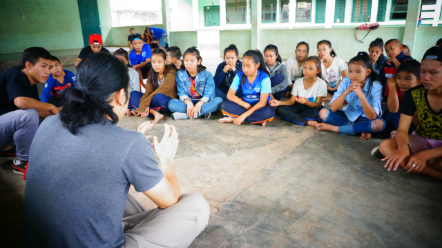 The workshop at the school in Thakhek County 1