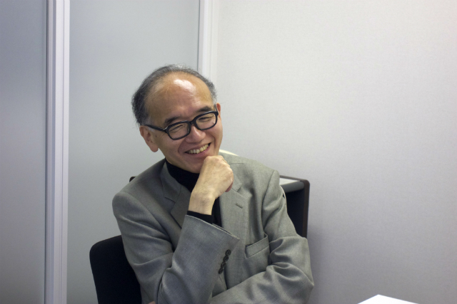 A photo of Mr.Masamichi Matsumoto during interview