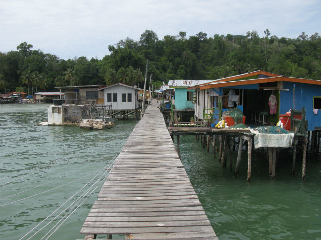 Dayak family in Kalimantan, Indonesia