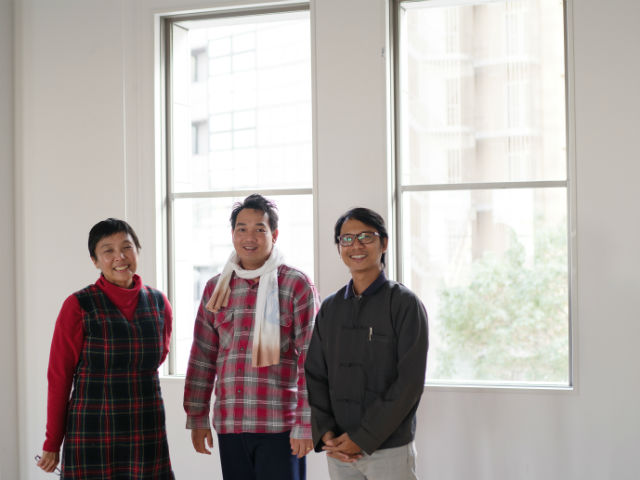 A photo of Thila Min, Soe Moe Thu, and Asako Fujioka
