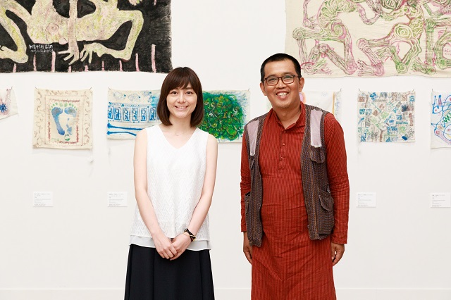A photo of Htein Lin and Sayuri Kida