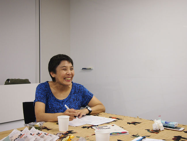 A photo of Asako-Fujioka during the interview