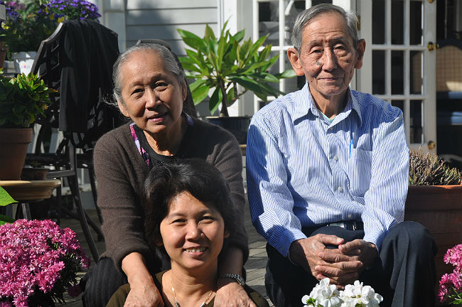 Picture with her adorable parents