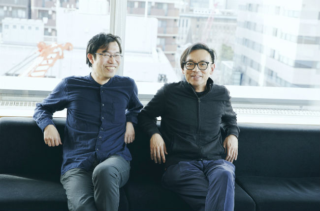 A photo of Ho Tzu Nyen and Ken Takigushi after the interview