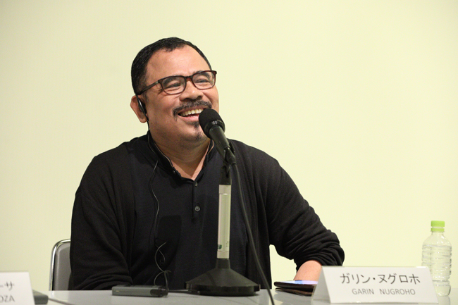 A photo of Mr. Nugroho during symposium